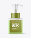 Frosted Liquid Soap Bottle with Pump Mockup