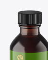 Dark Amber Glass Bottle w/ Box Mockup Dark Amber Glass Bottle w/ Box Mockup