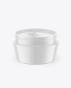 Opened Glossy Cosmetic Jar Mockup