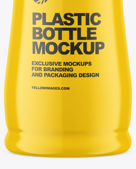 Glossy Plastic Bottle Mockup