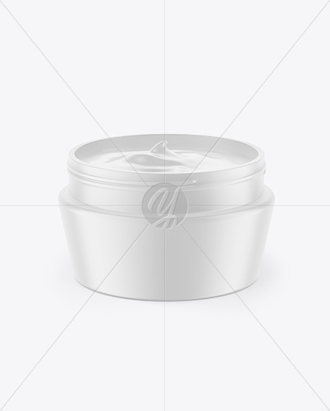 Opened Matte Cosmetic Jar Mockup