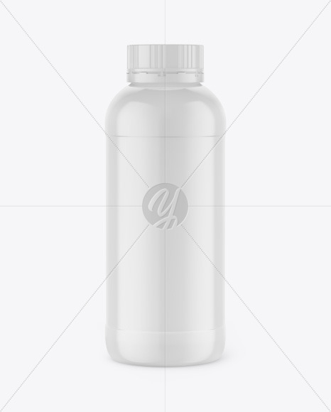 Glossy Plastic Bottle Mockup