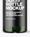 Green Glass Bottle Mockup