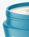 Opened Matte Cosmetic Jar Mockup