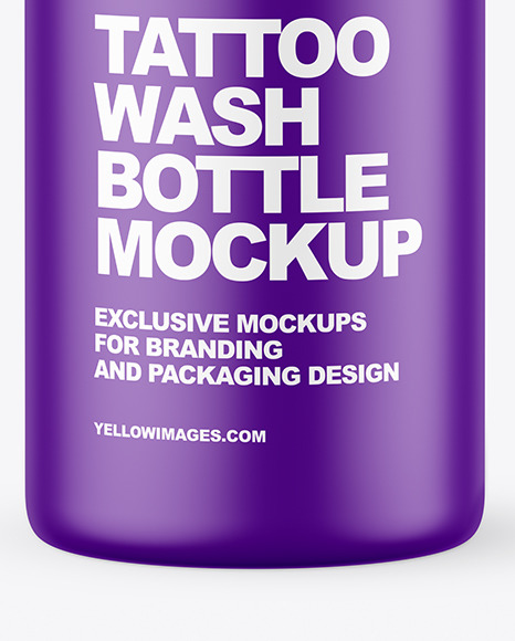 250ml Matte Tattoo Wash Bottle Mockup