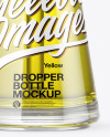 Clear Glass Dropper Bottle with Oil Mockup