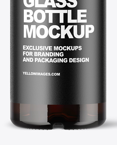 Amber Glass Bottle Mockup