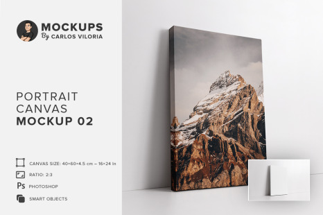 Portrait Canvas Ratio 2x3 Mockup 02 - Canvas print mockup