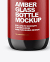 Dark Amber Glass Bottle w/ Box Mockup Dark Amber Glass Bottle w/ Box Mockup