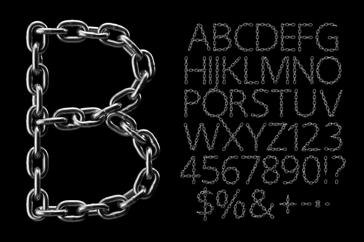 Silver Chain Font Silver Chain Font