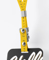 Lanyard w/ Paper ID Card Mockup - Side View