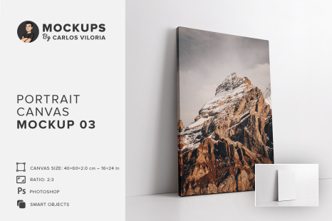 Portrait Canvas Ratio 2x3 Mockup 03 - Canvas print mockup