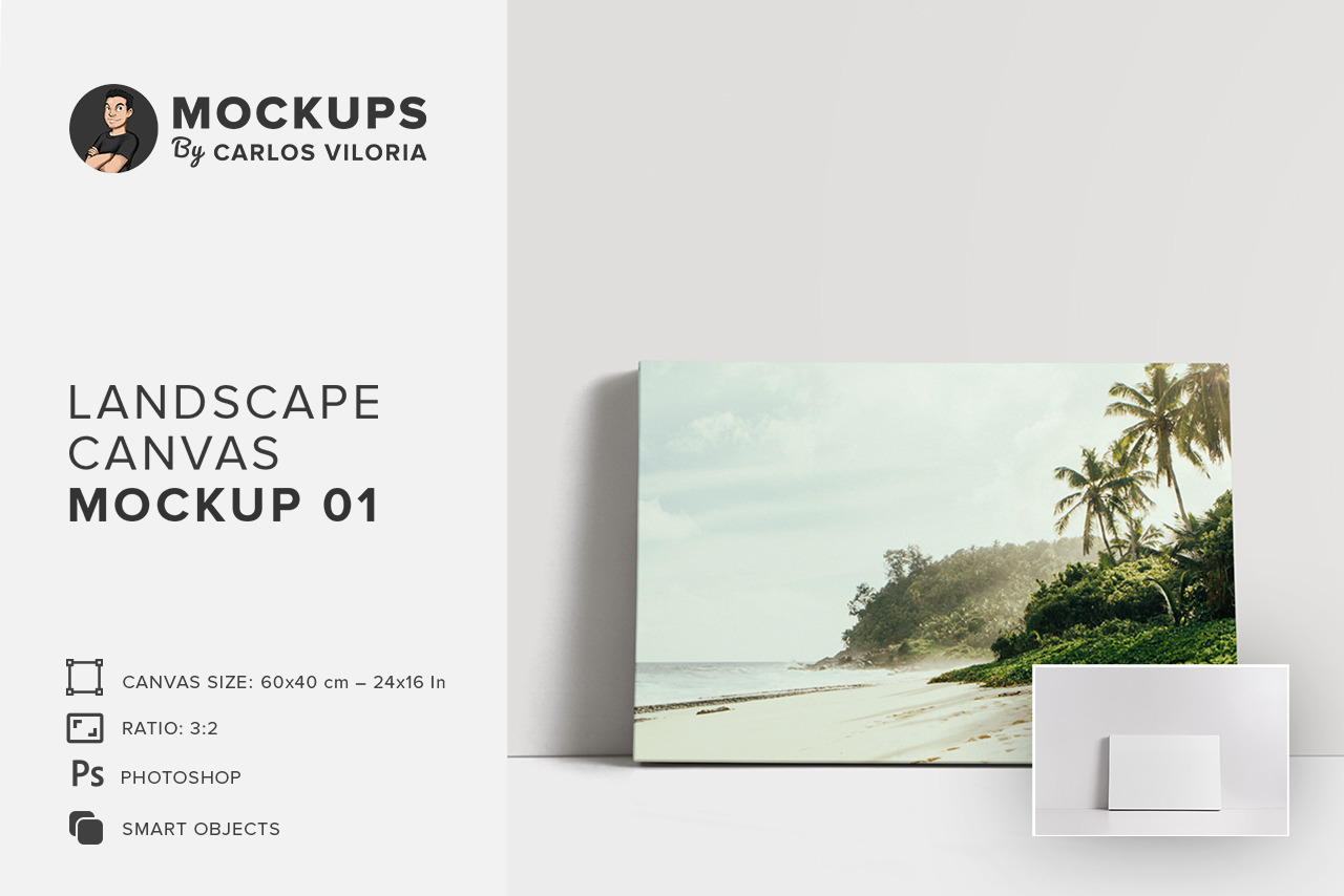 Landscape Canvas Ratio 3x2 Mockup 01