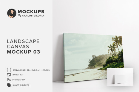 Landscape Canvas Ratio 3x2 Mockup 03 - Canvas print mockup