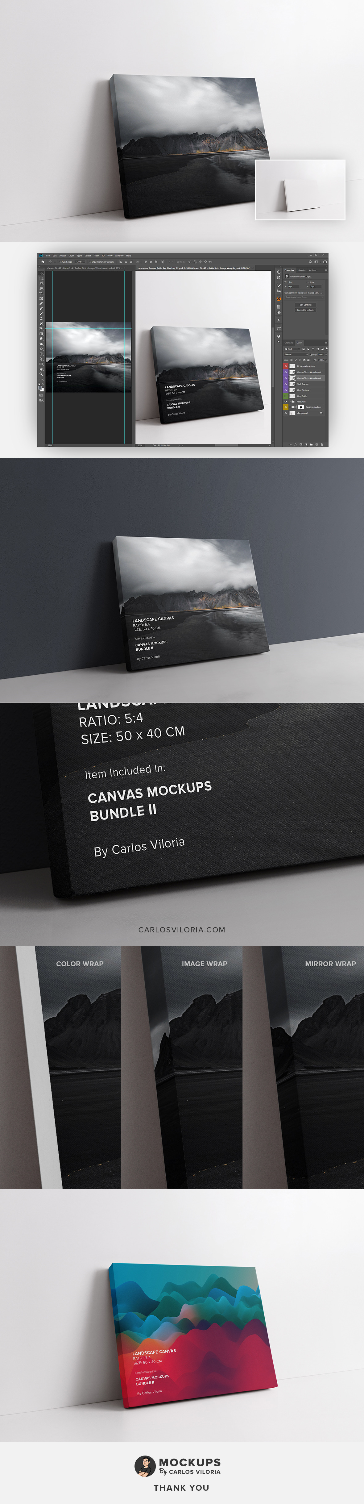 Landscape Canvas Ratio 5x4 Mockup 02