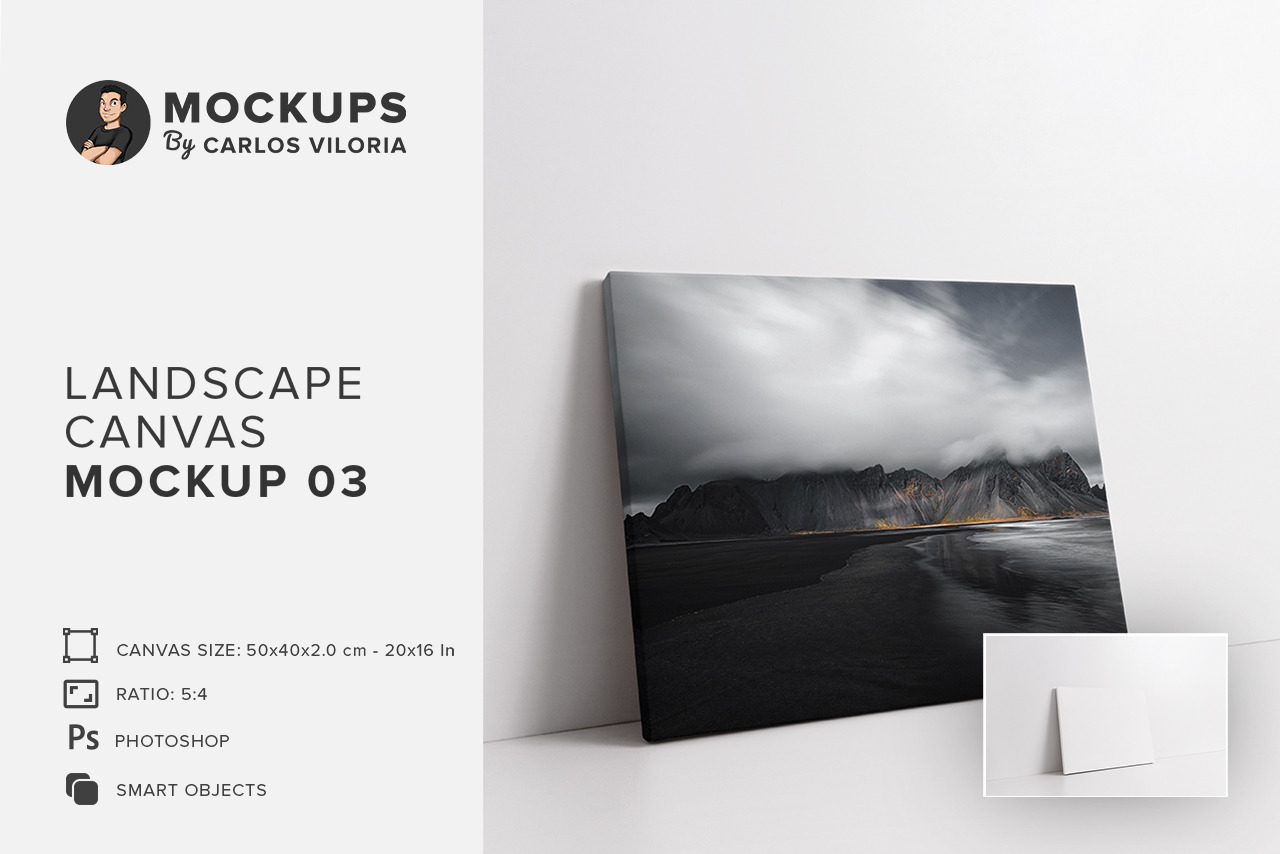 Landscape Canvas Ratio 5×4 Mockup 03 Landscape Canvas Ratio 5×4 Mockup 03