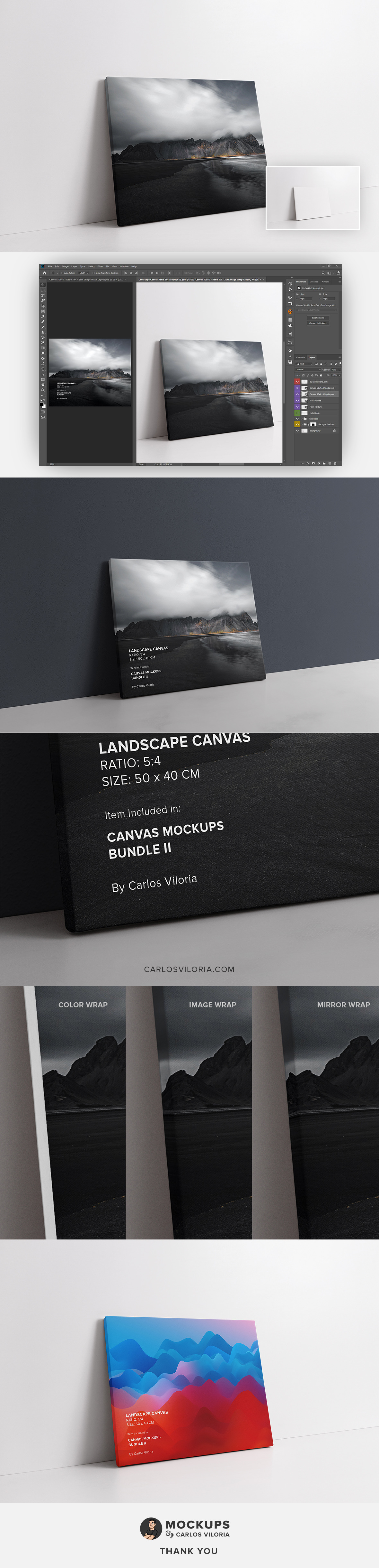 Landscape Canvas Ratio 5×4 Mockup 03