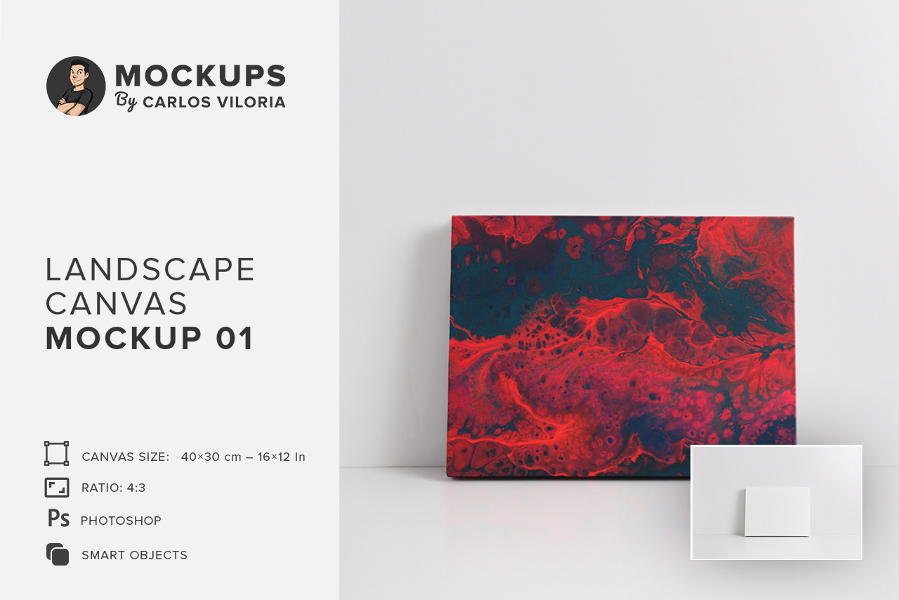 Landscape Canvas Ratio 4x3 Mockup 01 Landscape Canvas Ratio 4x3 Mockup 01