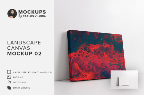 Landscape Canvas Ratio 4x3 Mockup 02 - Canvas print mockup