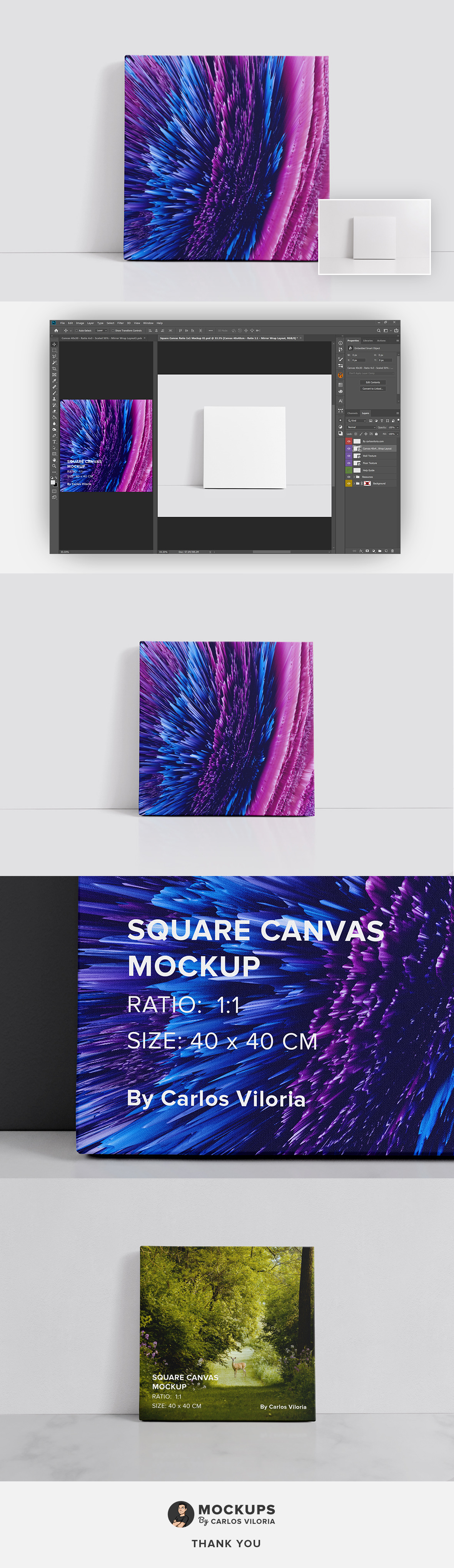 Square Canvas Ratio 1x1 Mockup 01