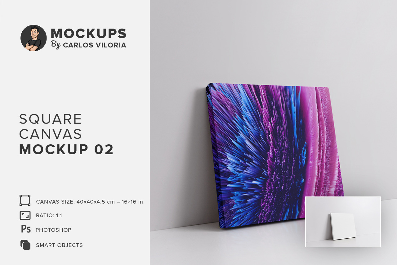 Square Canvas Ratio 1x1 Mockup 02 Square Canvas Ratio 1x1 Mockup 02