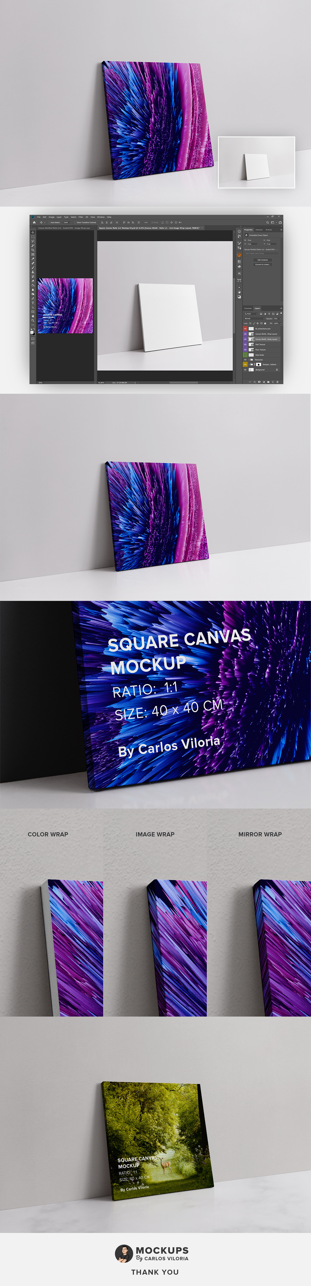 Square Canvas Ratio 1x1 Mockup 03