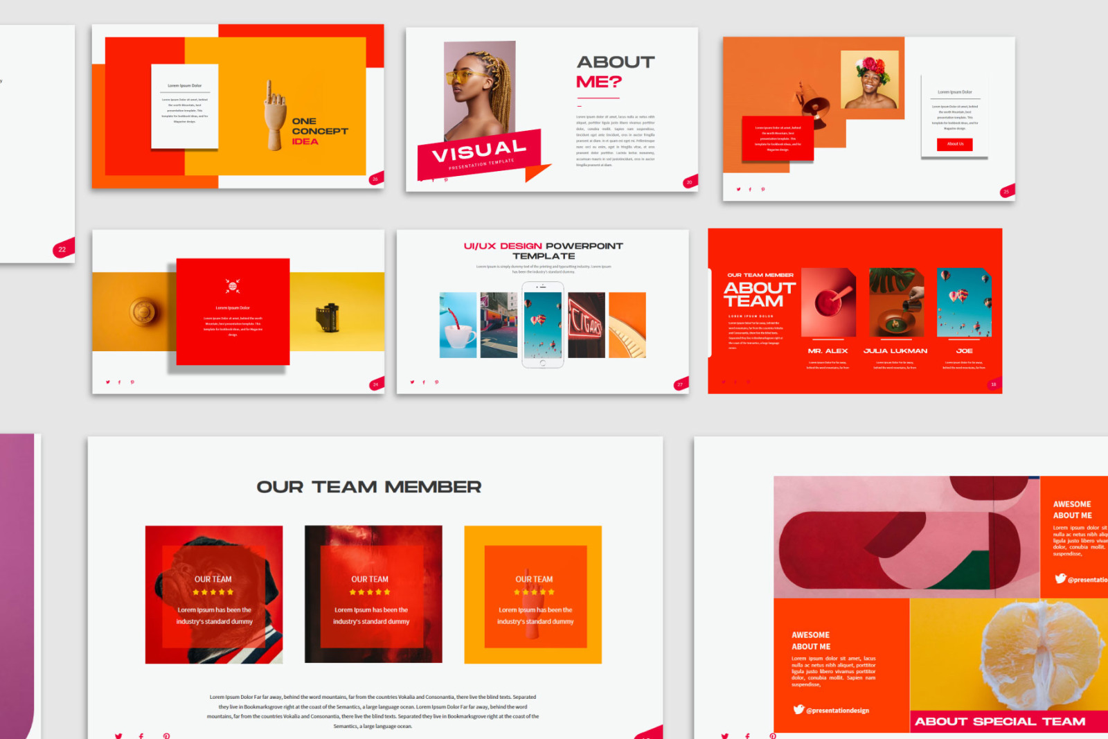 Visual Presentation Template Visual Presentation Template