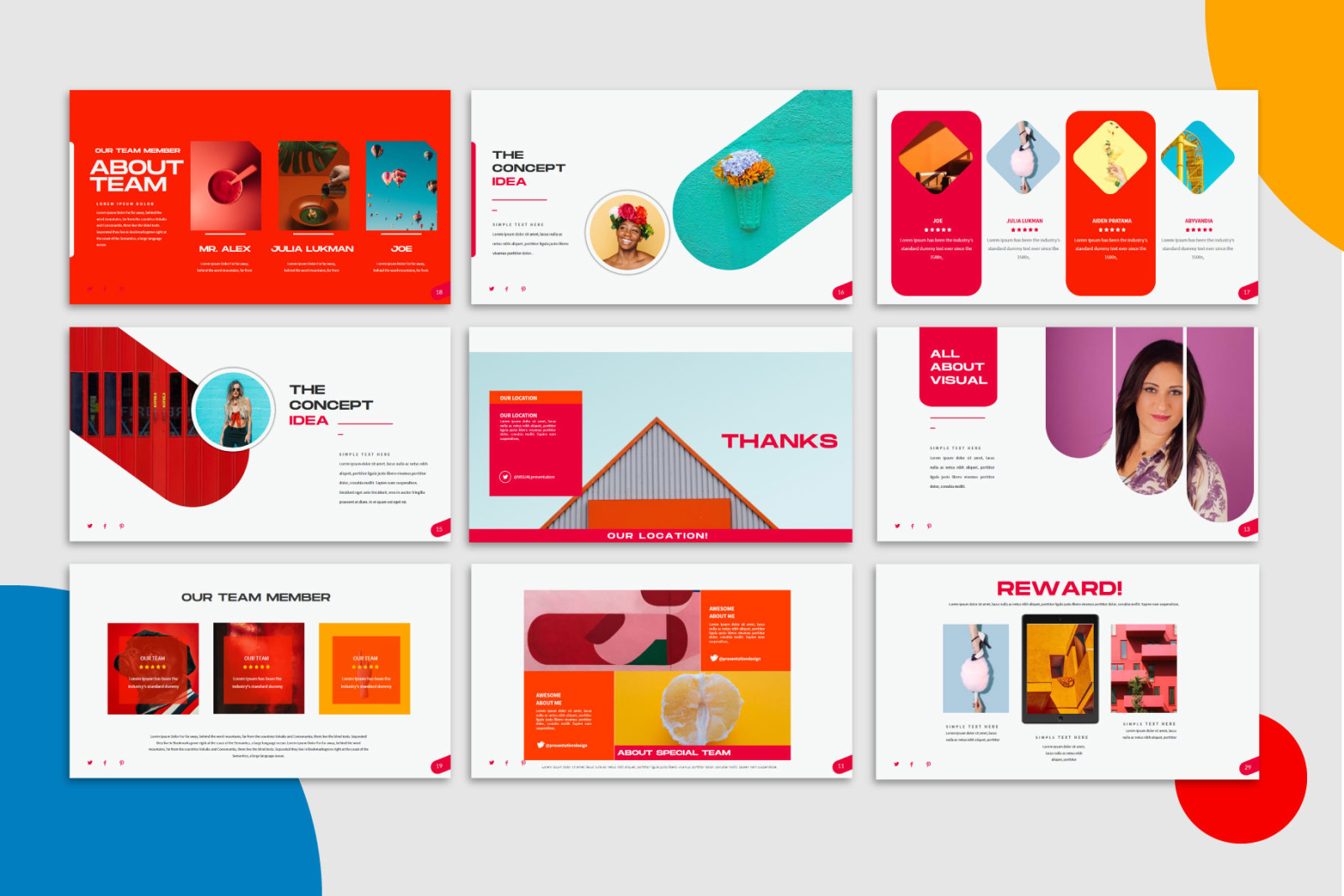 Visual Presentation Template Visual Presentation Template