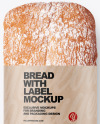 Ciabatta Bread with Label Mockup