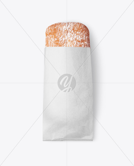 Kraft Package with Bread Mockup