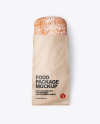 Kraft Package with Bread Mockup