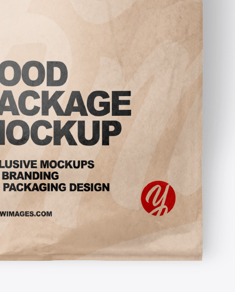 Kraft Package with Bread Mockup