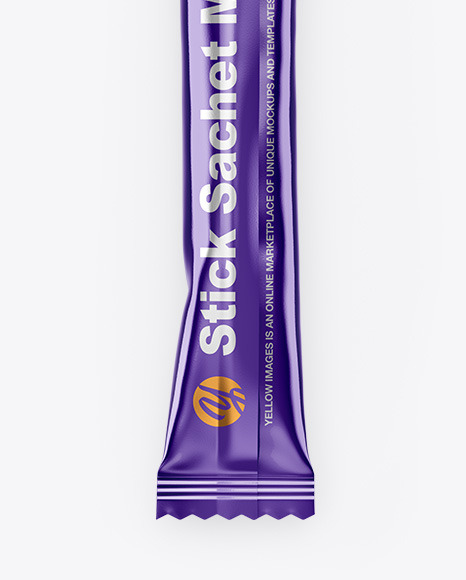 Metallic Stick Sachet Mockup