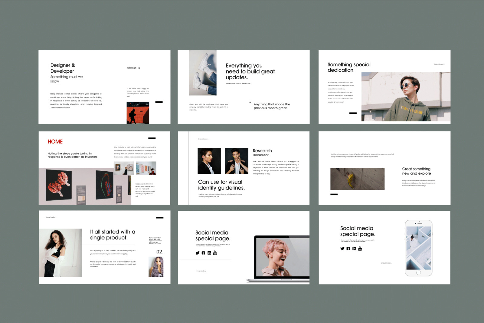 Lineup Bundle Presentation Template Lineup Bundle Presentation Template