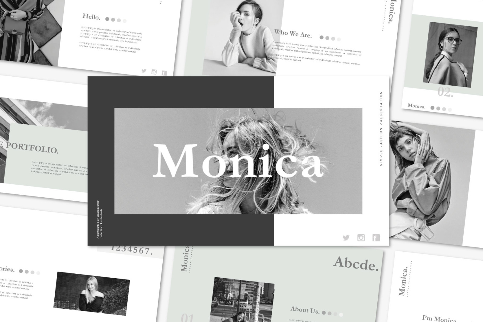 Monica Bundle Presentation Template Monica Bundle Presentation Template