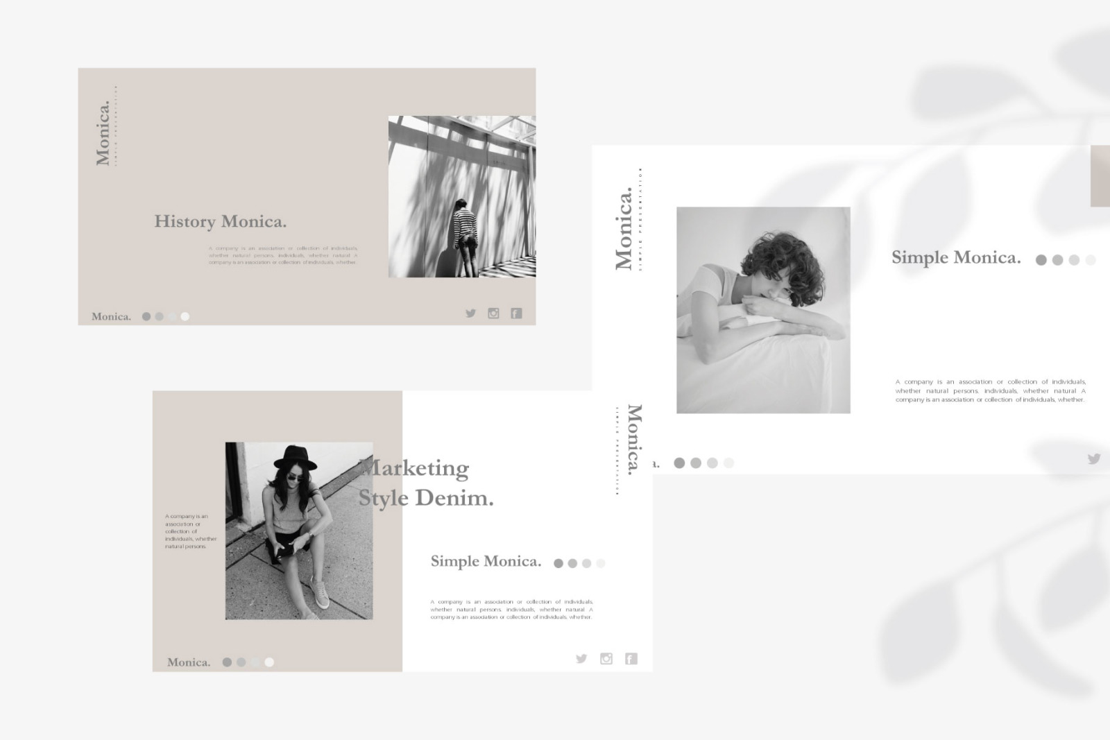 Monica Bundle Presentation Template Monica Bundle Presentation Template