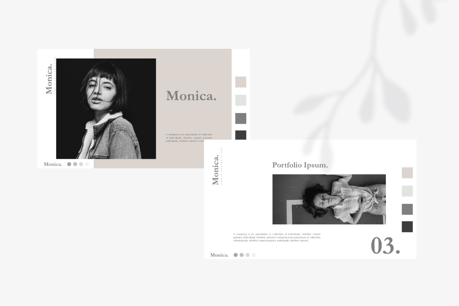 Monica Bundle Presentation Template Monica Bundle Presentation Template