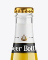 Clear Glass Lager Beer Bottle Mockup