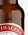 Amber Glass Lager Beer Bottle Mockup