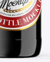 Amber Glass Dark Beer Bottle Mockup