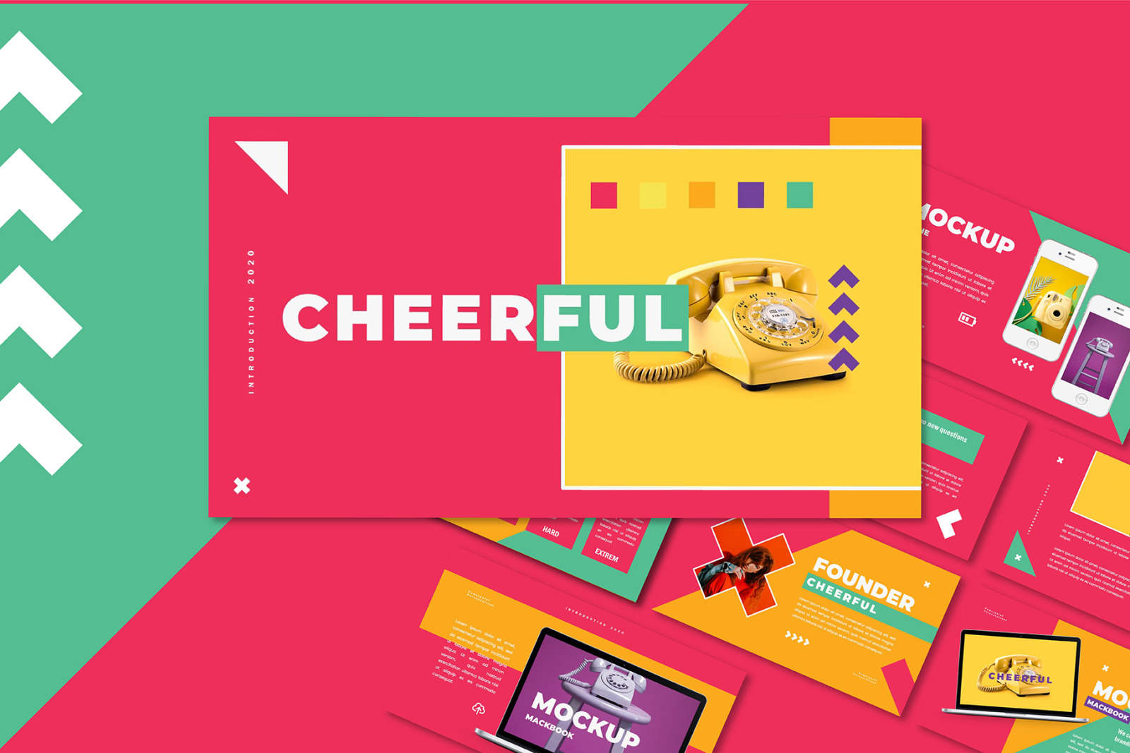 Cheerful Bundle Presentation Template Cheerful Bundle Presentation Template