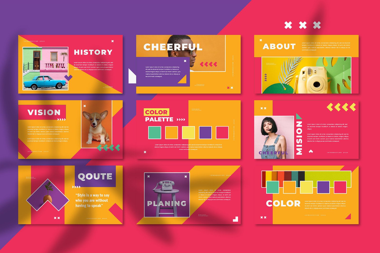 Cheerful Bundle Presentation Template Cheerful Bundle Presentation Template