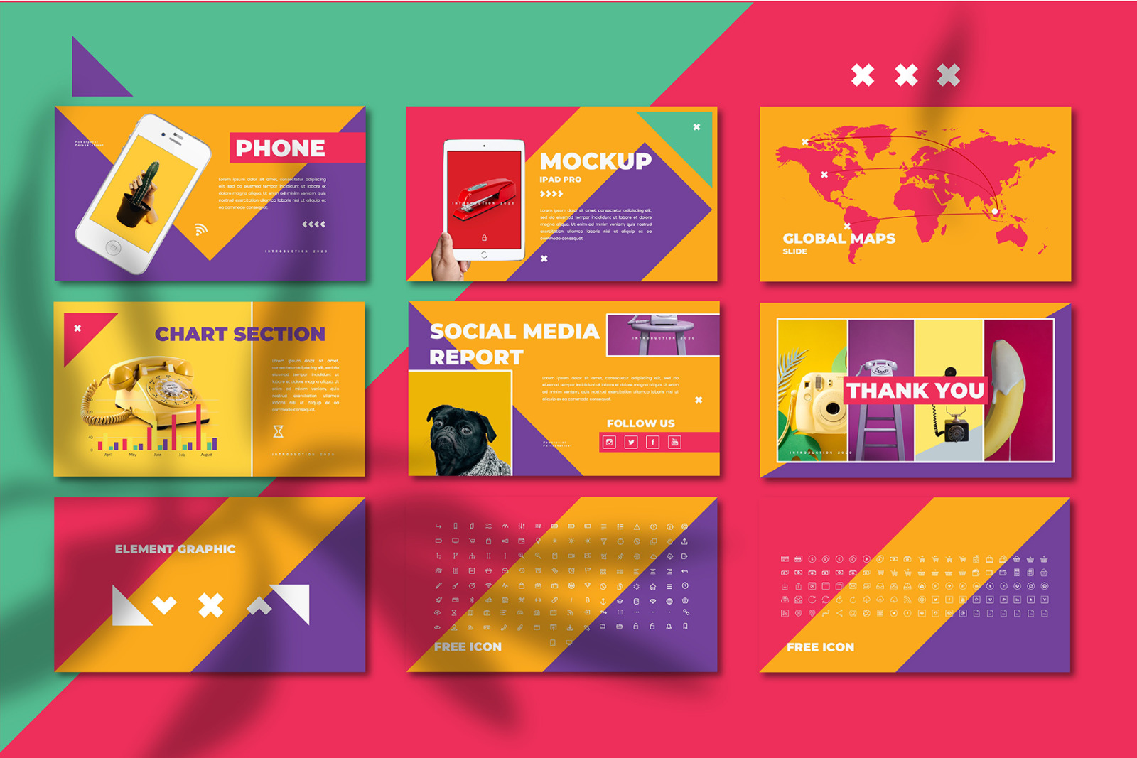 Cheerful Bundle Presentation Template Cheerful Bundle Presentation Template