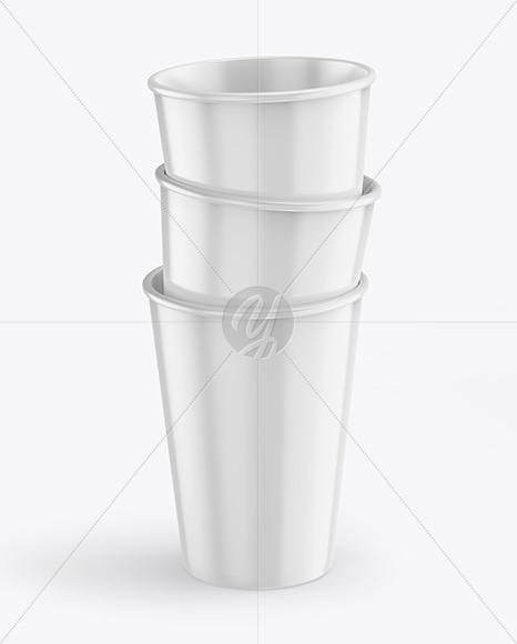 Glossy Coffee Cups Mockup