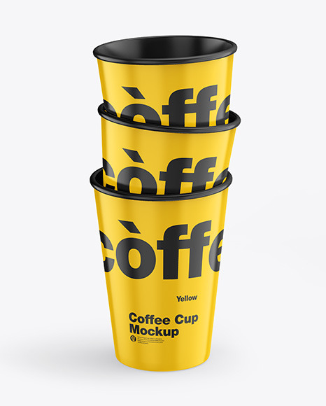 Glossy Coffee Cups Mockup