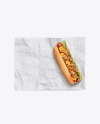 Paper Wrapper With Hot Dog Mockup