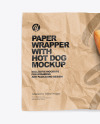 Paper Wrapper With Hot Dog Mockup