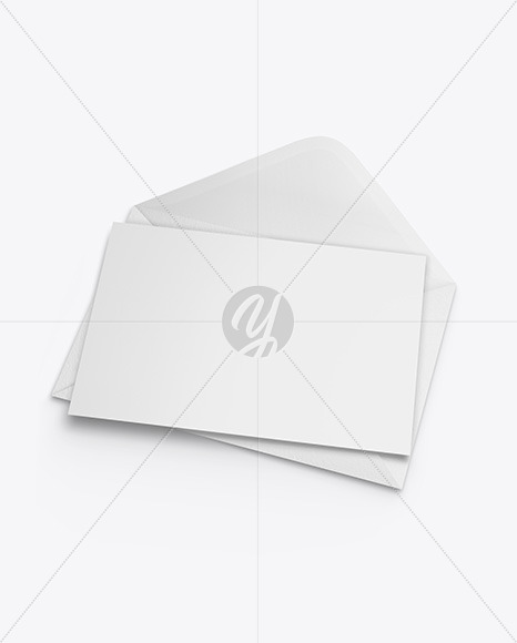 Textured Envelope w/ Postcard Mockup