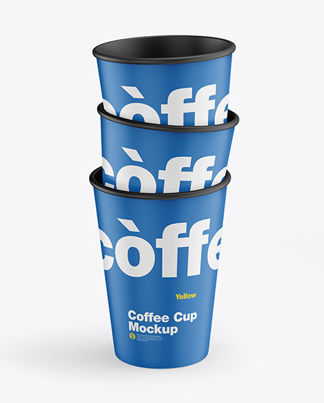 Matte Coffee Cups Mockup