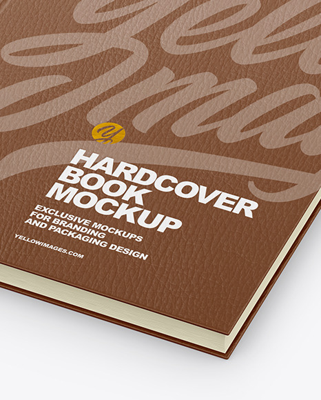 Hardcover Book w/ Leather Cover Mockup